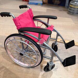 OUR GENERATION 18" DOLL WHEEL CHAIR PINK